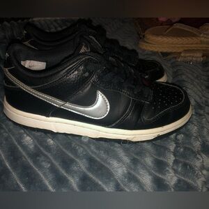 Nike Black and Silver Sneakers
